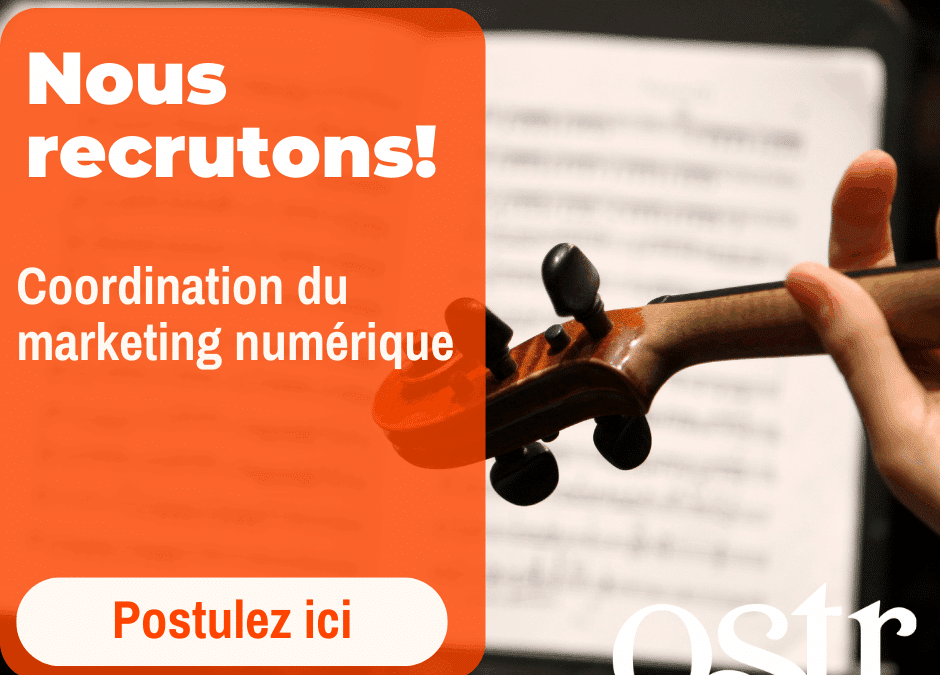 Offre d’emploi – Coordonnateur·trice du marketing numérique