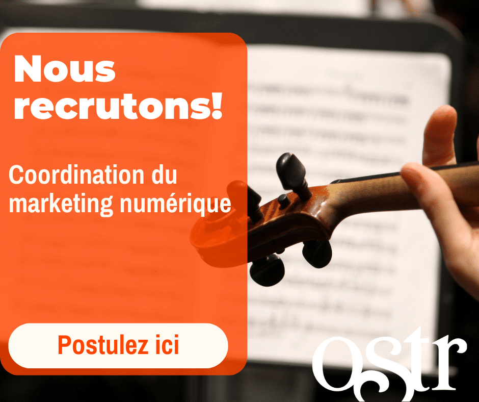 Recrutement emploi marketing numérique orchestre trois-rivières